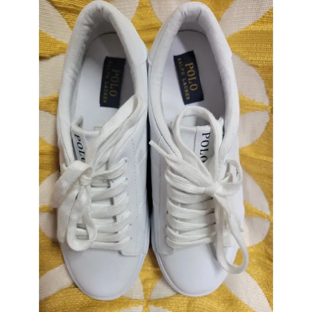 Polo Ralph Lauren Geoff II Junior Sneakers Size 5.5 White